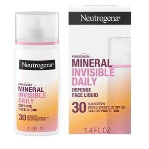 2 NIB Neutrogena mineral invisible daily defense face liquid SPF 30